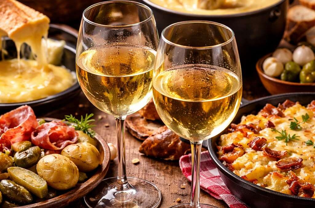 Raclette, tartiflette, fondue : les accords de vin
